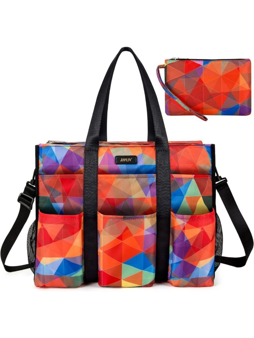 Spacious Utility Tote Bag with 24 Pockets - Perfect Teacher Travel Bag for Women